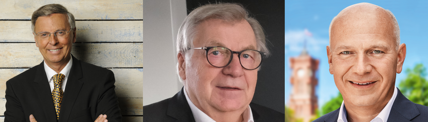 Von links: W. Bosbach: Foto von Manfred Esser, Bergisch Gladbach. Die Rechte dafür hat die CDU Rheinisch-Bergischer Kreis. / E. Diepgen: RDM / K. Wegner: Yves Sucksdorff